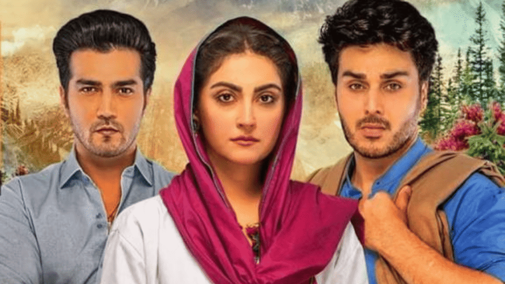 Ahsan Khan, HibaBukhari and Shehzad Sheikh Drama Mere Humnasheen. 